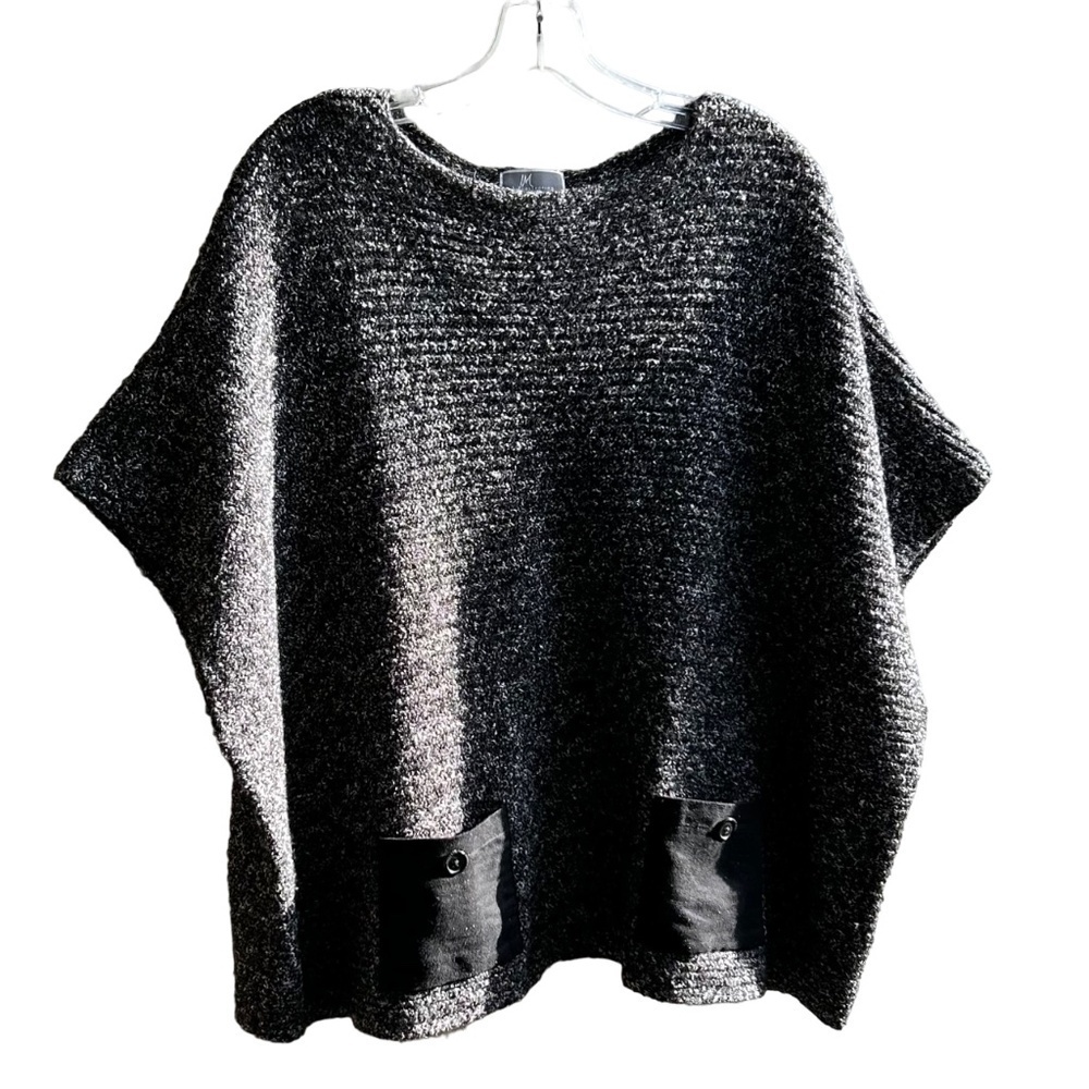 JM Collections Overhead Short Sleeve Cotton Blend Sweater Vest
